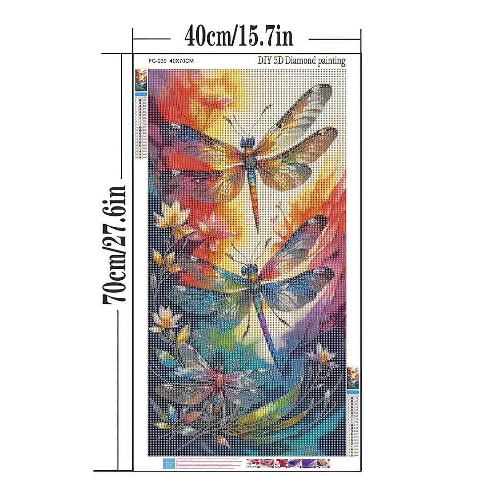 Diamond Painting, Animal, Dragonfly, 40*70cm/15.7*27.6in