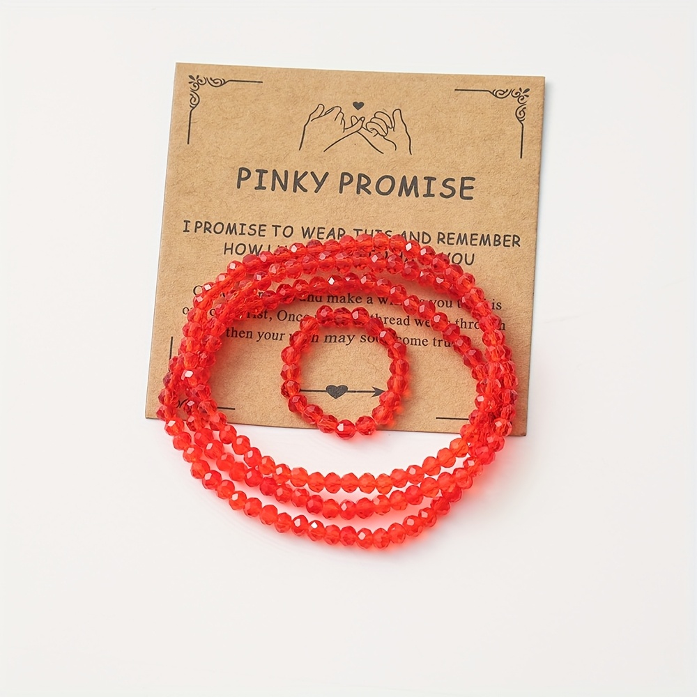 Bohemian Crystal Handmade Beaded Multi-Layer Bracelet and Ring Set