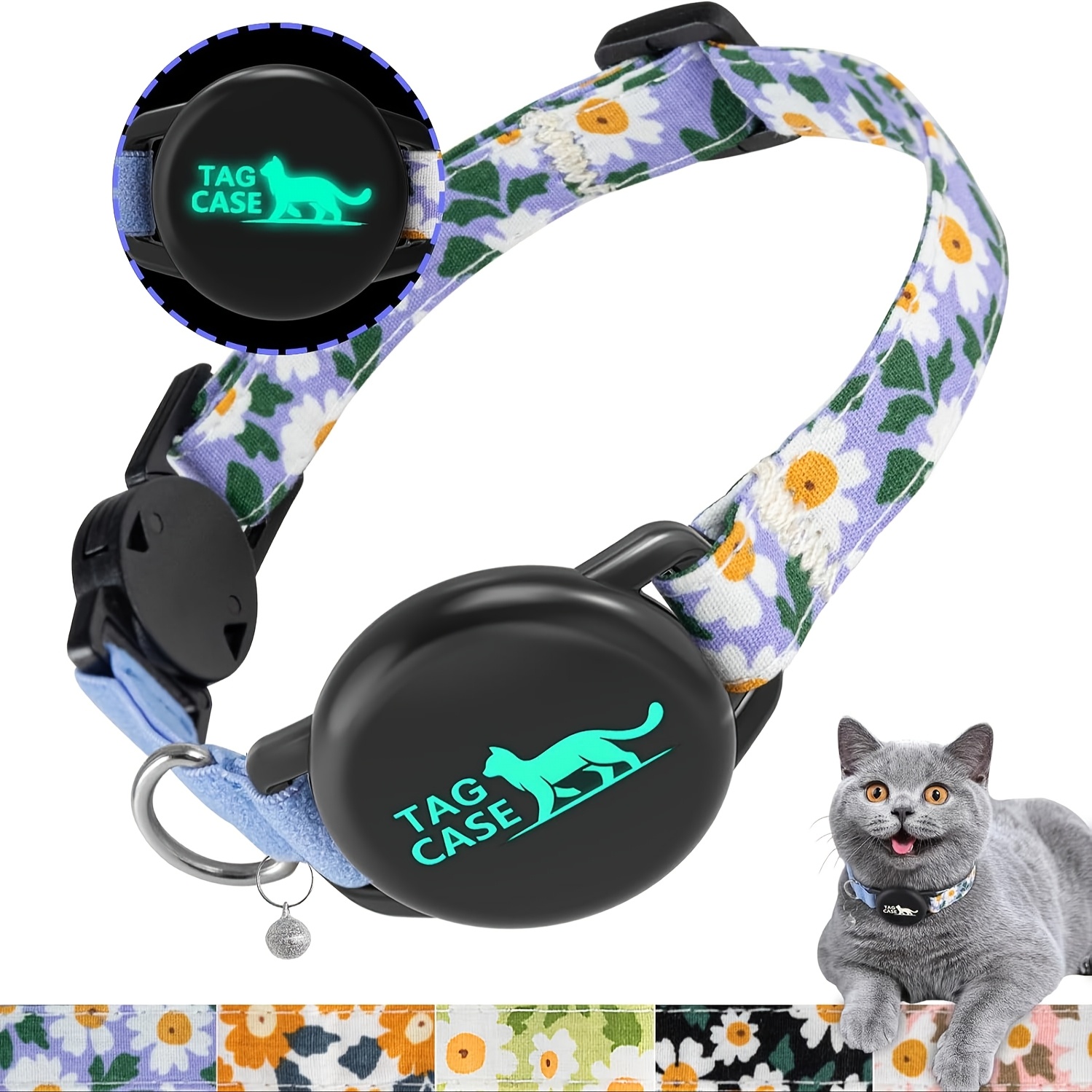 

Airtag Cat Collar With Breakaway And Airtag Holder - Lightweight Reflective Cat Gps Air Tag Collar For Small Cats, Kittens, And Puppies - Pet Owners!