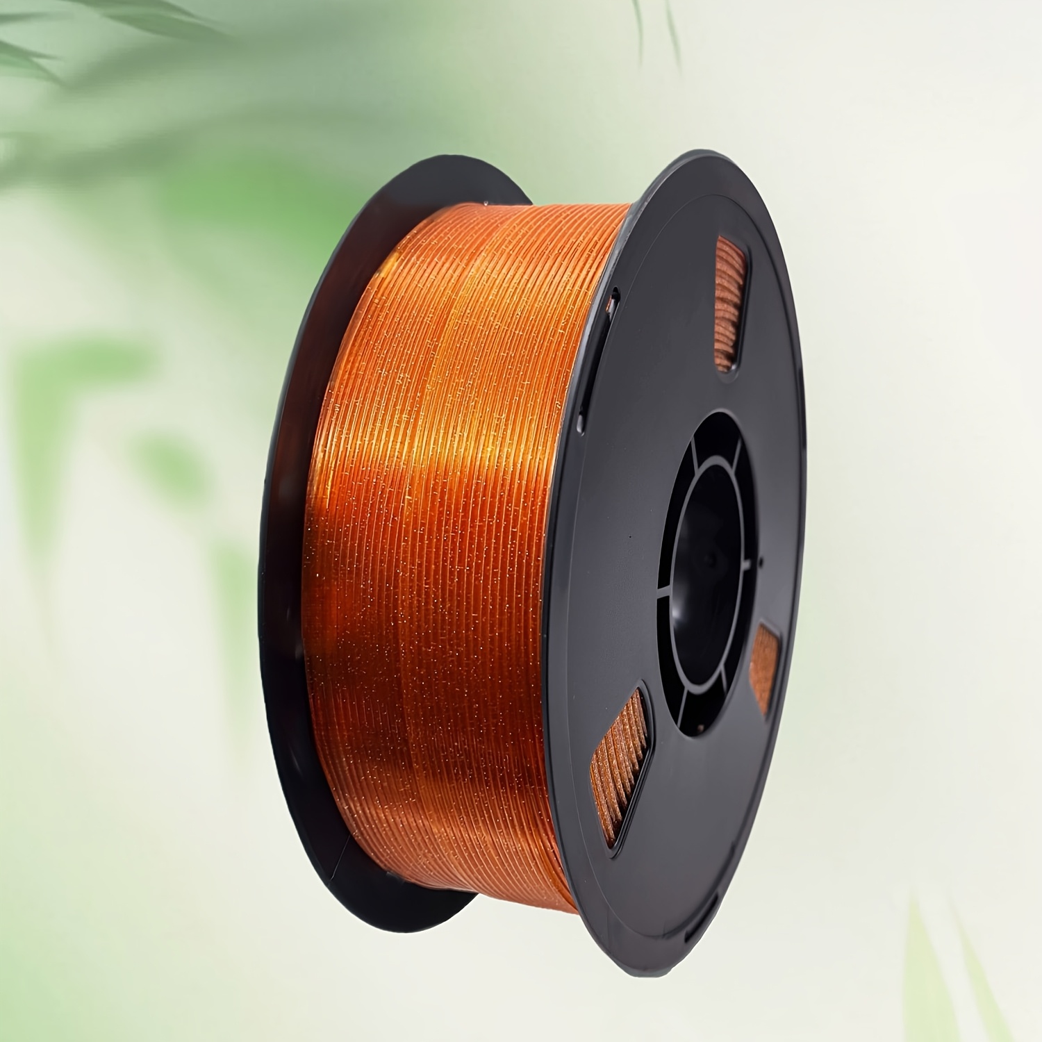 Transparent Glitter Petg Filament, Twinkling 3d Printer Filament, High Light Petg Filament 1.75mm, 1kg Spool (2.2 Lbs), Glitter Orange