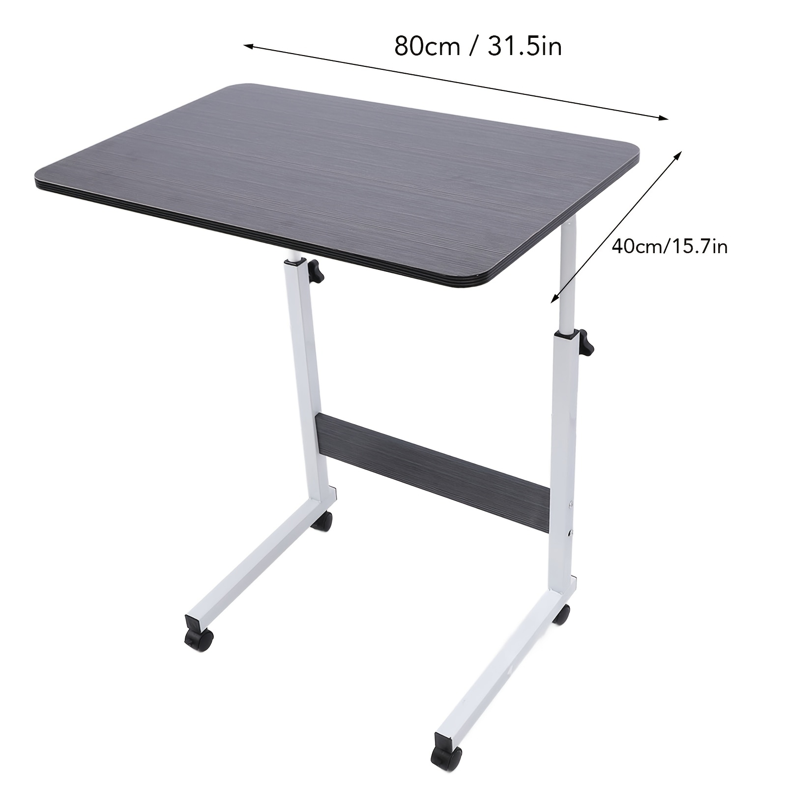 Height Adjustable C Table With Wheels, Mobile Snack Side End Table Sofa Couch Bedside Table Laptop Rolling Cart Tv Tray Night Stand Small Space Side Table