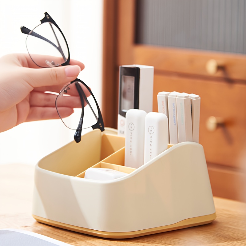 desktop storage box key remote control divided storage desk stationery miscellaneous cosmetics desk organizer box cosmetics storage box Product details 1