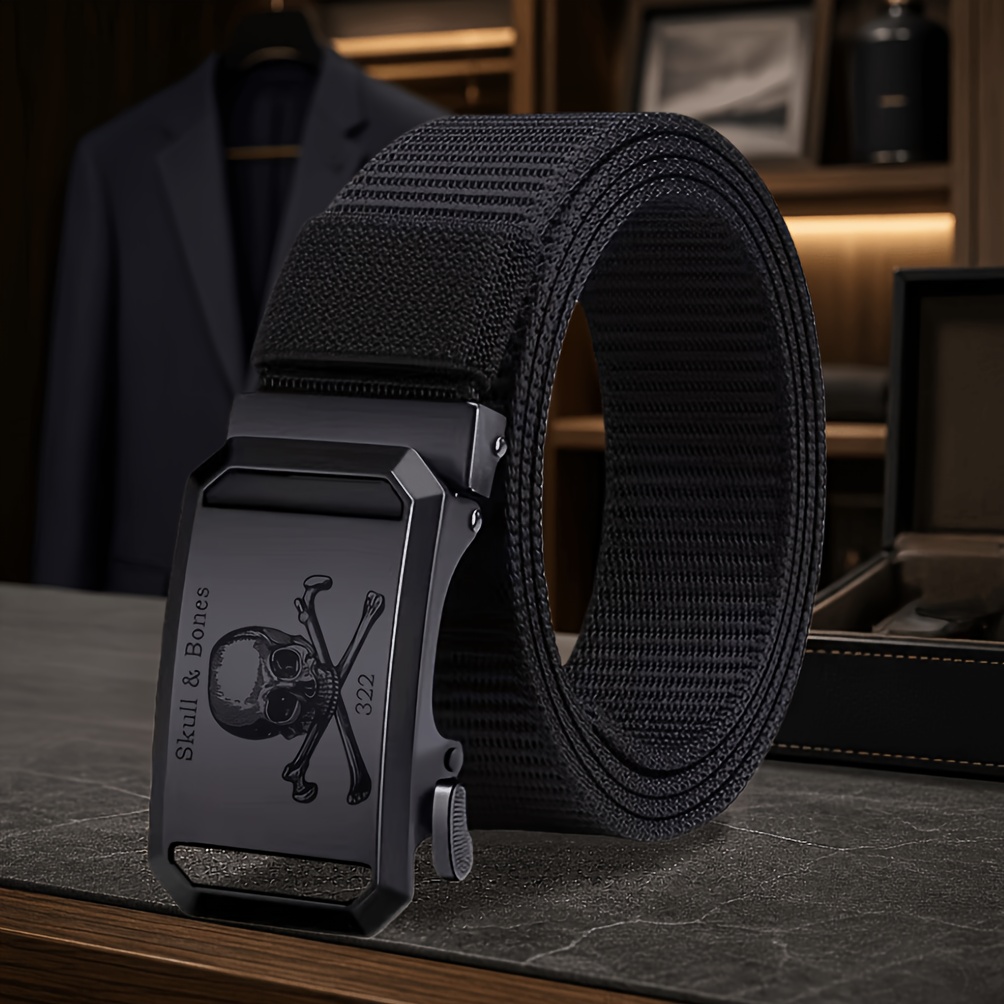 TEMU Ceinture pour Homme Tendance et Os avec Réglable, Simple et Durable, Convient pour Quotidiennes ou les Occasions Sociales Professionnelles, un