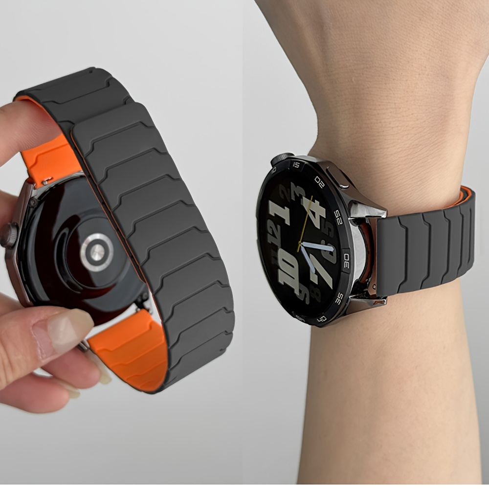 Image of 20mm 22mm New Magnetic Strap Suitable For For Galaxy Watch 4/5/5 6 2 Magnetic Watch Band For Gtr/gts Correa And For Huawei Gt4
