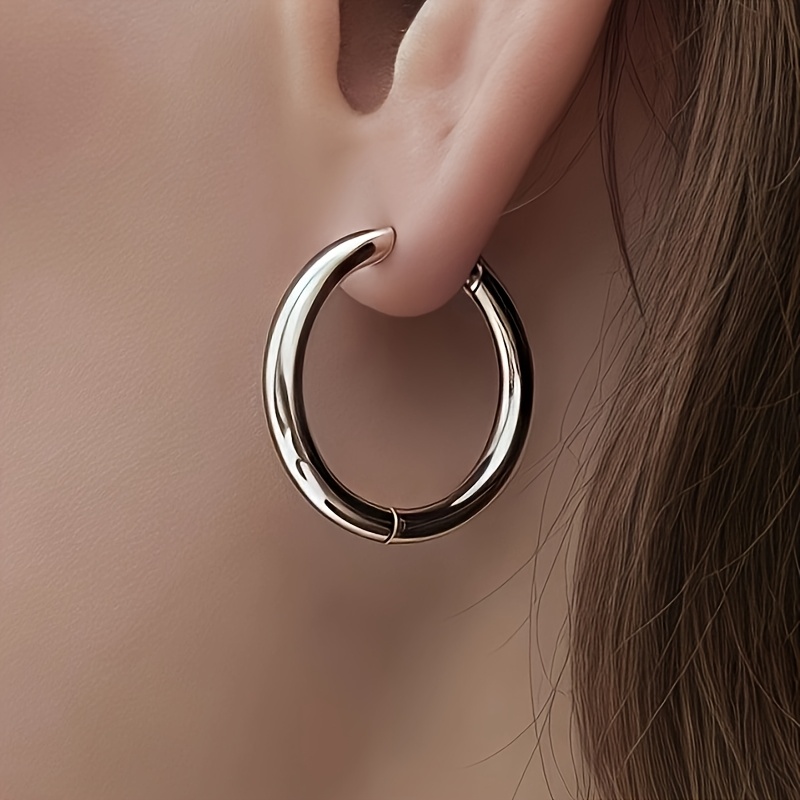 

Hypoallergenic Stainless Steel Fashionable Hoop Earrings, , And , Lightweight And , Suitable For Or Party Women' Earrings, Jewelry Accessories, And A Valentine's Day Gift For Women.