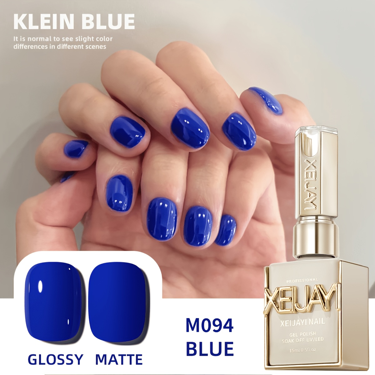 Image of 1pc Xeijayi /korean /led Nail Gel Polish - Semi-permanent Soak-off Gel Suitable For Diy Nail Art, Compatible, Color For Salon & Use, -free, Tones For Nail