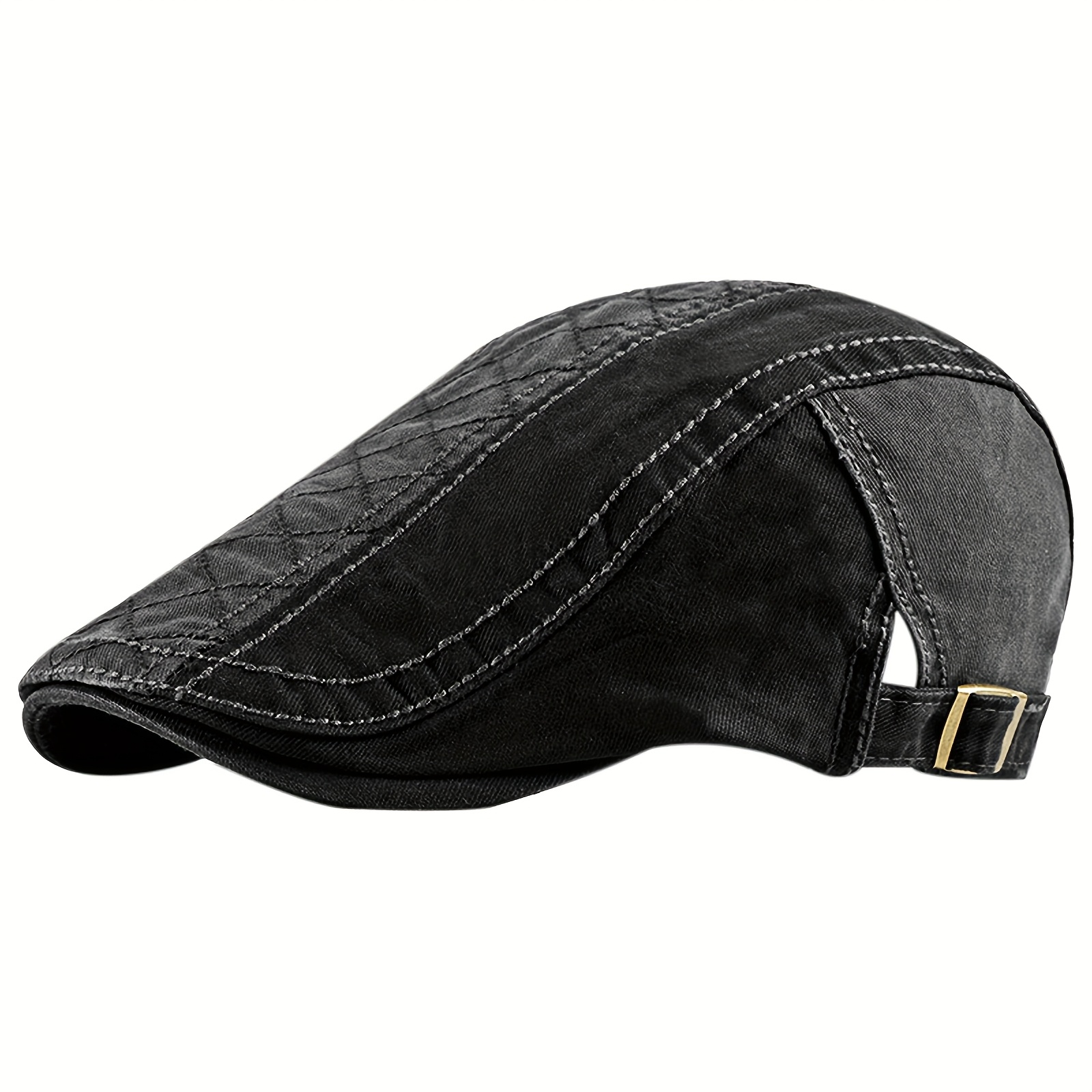Retro Argyle Newsboy Cap: Men's British Style Casual Duckbill Hat - Adjustable Outdoor Versatile Beret Driving Cap