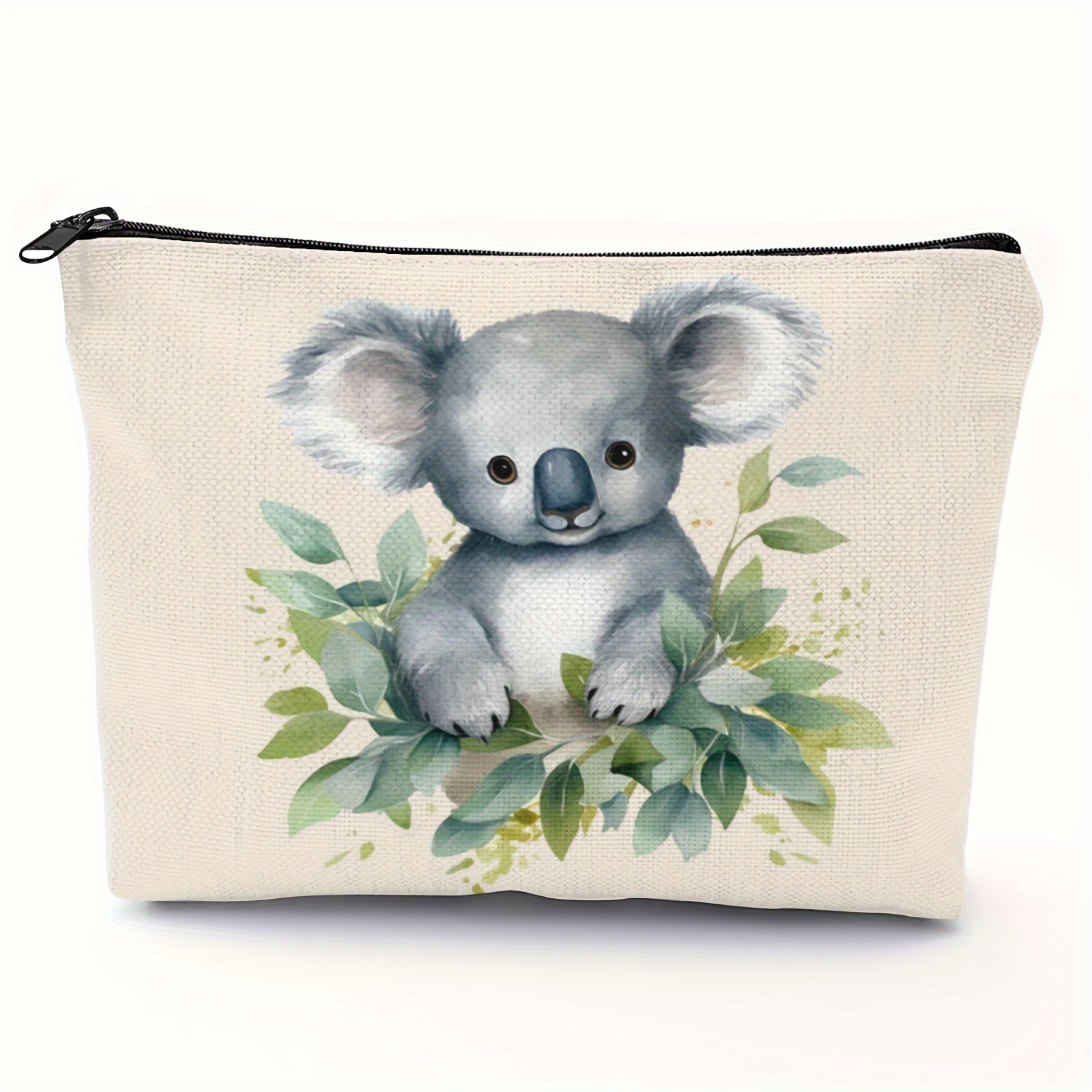 

Cute Koala Print Polyester Toiletry Bag - Lightweight, Foldable, Durable Zipper Pouch For Travel, Multi-functional Storage For Accessories & Essentials, Fade-resistant Cosmetic Case, Ideal Unisex Gift