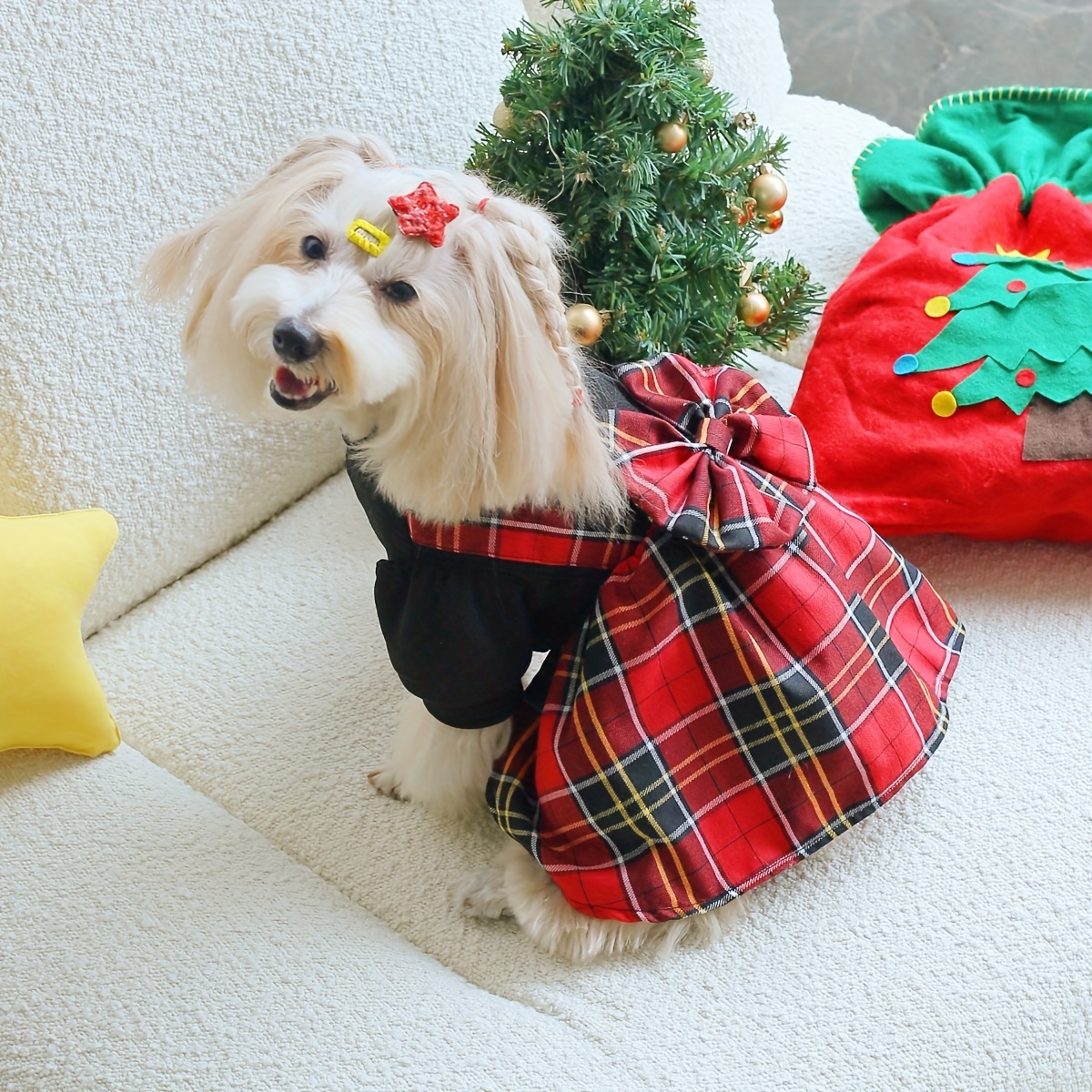 pet dog dress christmas elastic spandex college style - Temu Chile