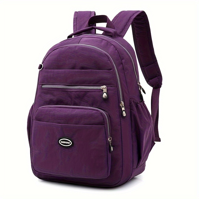 Multi-pocket Nylon Backpack Casual Double Shoulder Bag