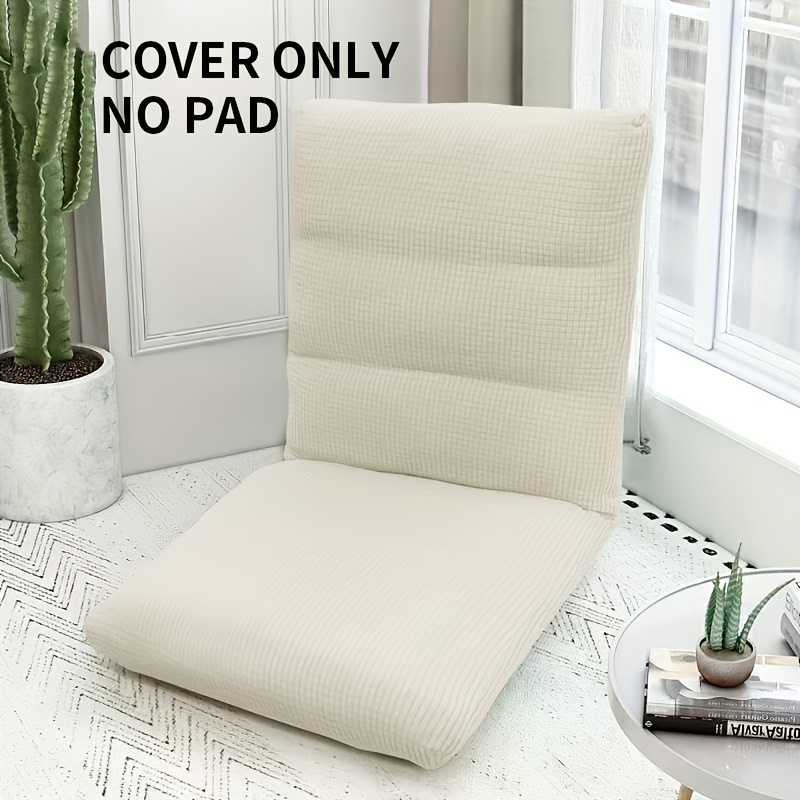 TEMU 1 Housse de chaise décontractée et paresseuse, couverture intégrale en velours de extensible de couleur unie