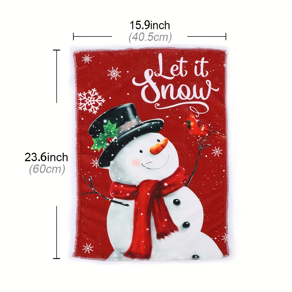 Image of Single Pack, Christmas Snowman Dishcloth, Kitchen Towel - Absorbent, Large Size Cute Watercolor Snowman - Perfect For Kitchen Decor, Bathroom, , Housewarming Gifts, And A Festive Christmas Atmosphere