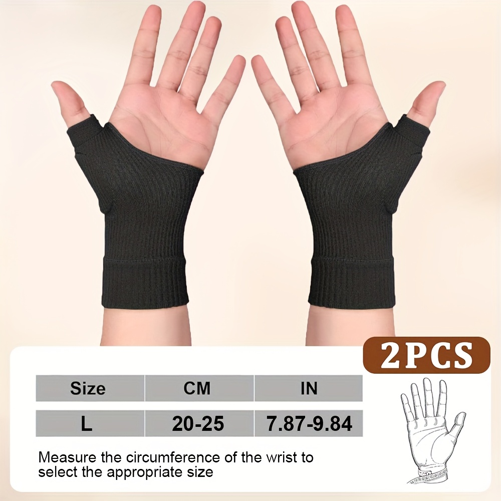 Thumb Support Wrist Wraps, 1 Pair with Soft Gel for Comfort