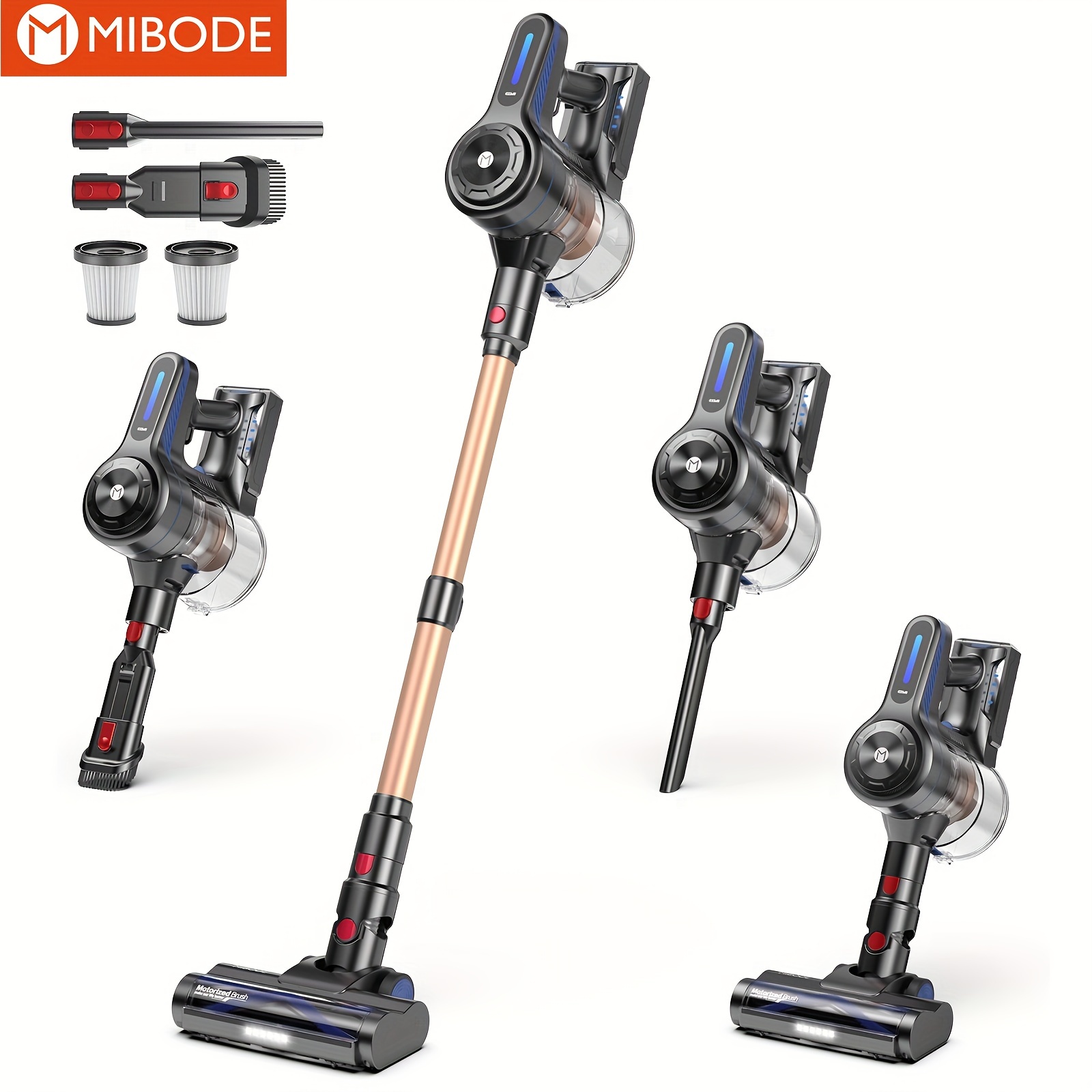 

Mibode Cordless Vacuum Cleaner, 26kpa Powerful Stick Vacuum With 45min Runtime, Anti-tangle Vacuum Cleaners For Home, 1.5l Dust Cup, Rechargeable Wireless Vacuum For Hardwood Floor Carpet Pet Hair