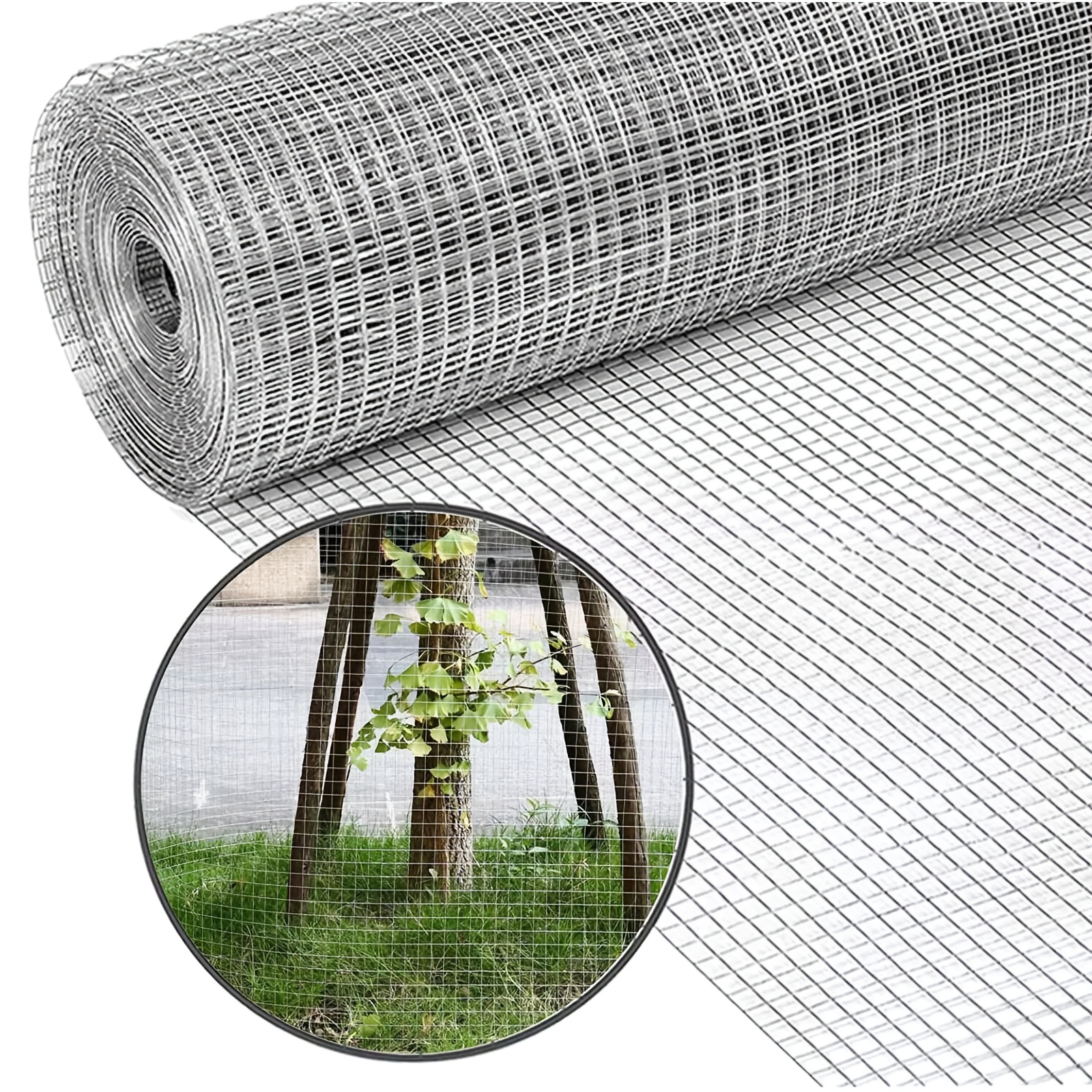 TEMU 915mm X 15m Galvanised Welded Wire Mesh, Grid Size 25mm X 25mm, Easy To Cut, Suitable For Garden Fencing, Ideal For Plant, Pet And Vegetable