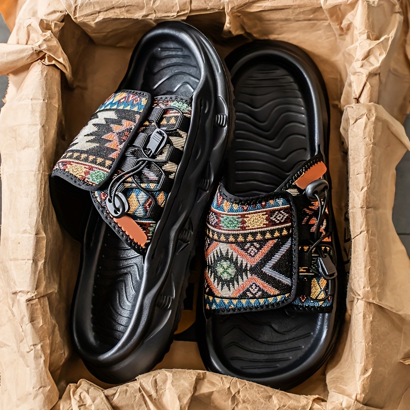 mens fashion outdoor slippers non slip soft sole versatile Temu - Main Image