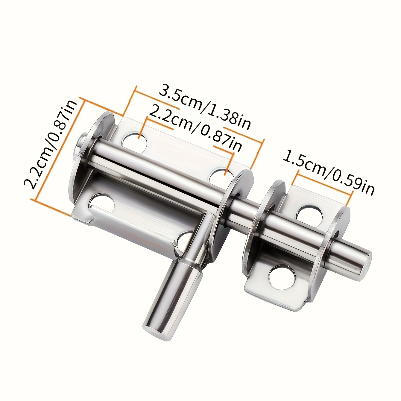 Stainless Steel Half-round Latch: Sliding Lock, Household Wardrobe Security , Garden Interior/exterior Doors, Door Latch With Heavy-duty Steel For , Ss