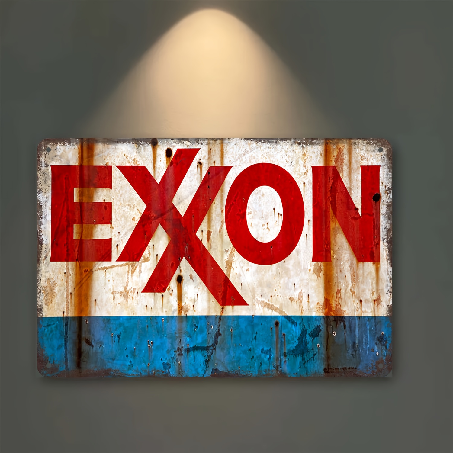 Exxon Vintage Retro Gas Oil Logo Tin Metal Signs Home Décor 8x12