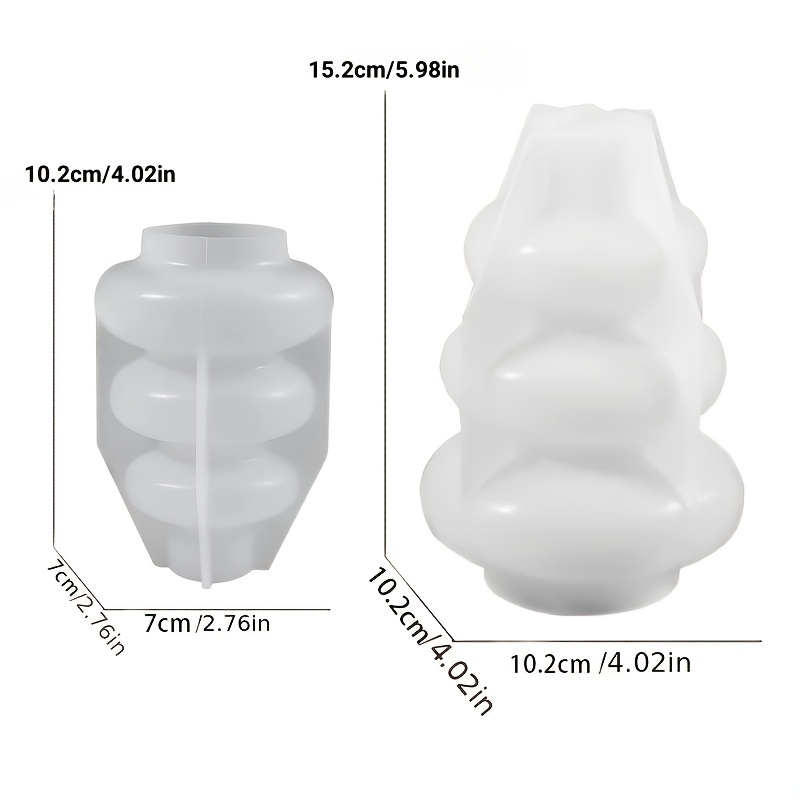 2pcs Irregular Vase Silicone Mold Diy Vase Ornament Decoration Plaster Cement Resin Mold Crafts Home Decoration