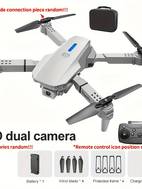 para principiantes e88 con cámara 480p - wifi habilitado, video real, sin cabeza, y aterrizaje con un solo botón, volteos de 360°, estuche portátil incluido
