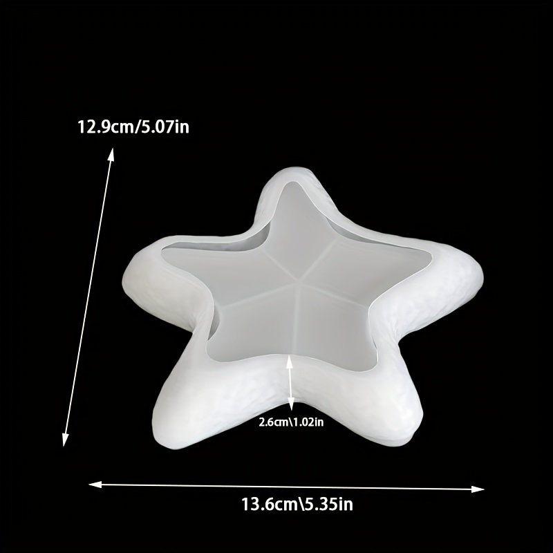 Image of 1pc Resin Silicone Mould Starfish Tray Silicone Mould Cement Candle Holder Plaster Jewelry Display Tray Resin Storage Tray Casting Silicone Mould