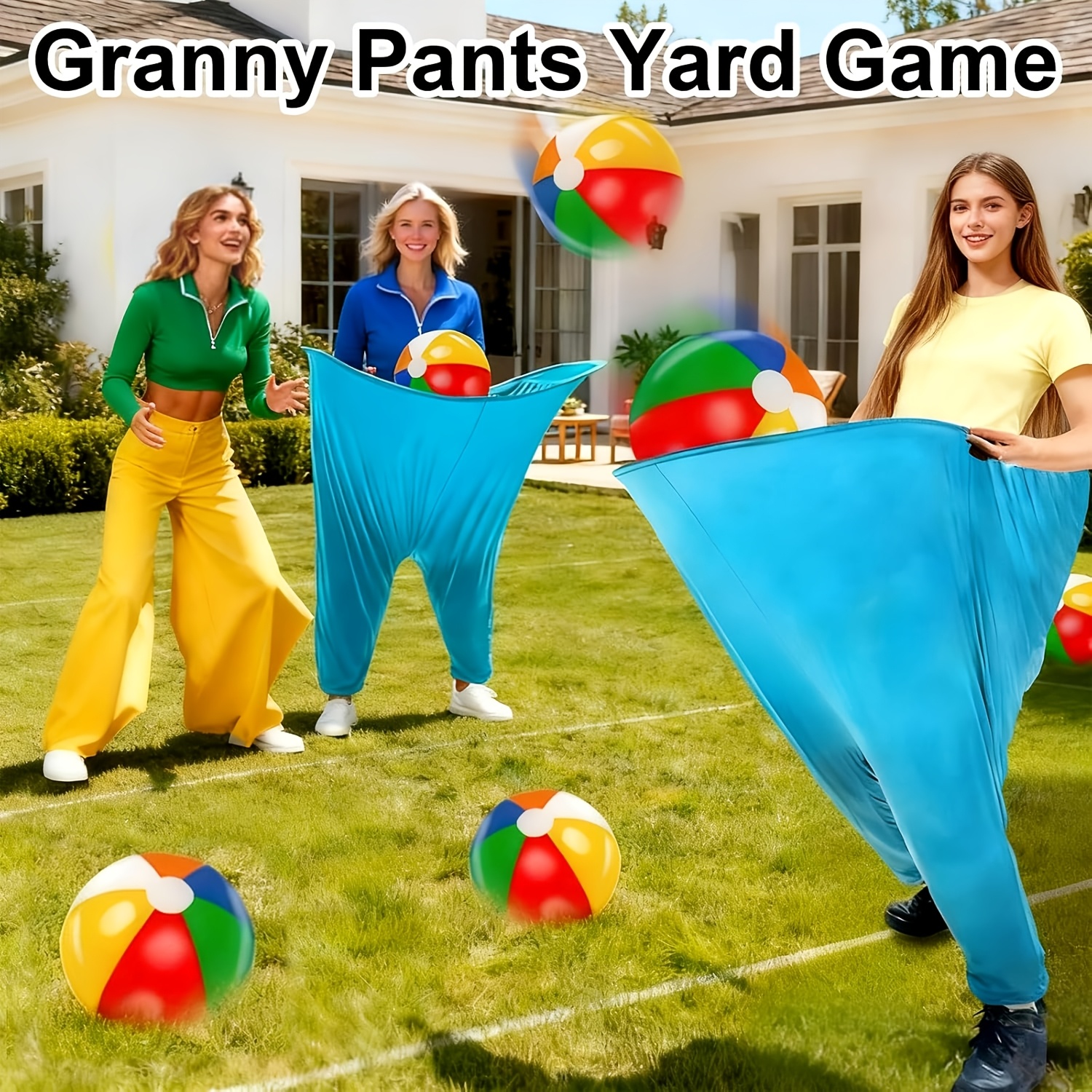   yard games fun inflatable outdoor party games with elastic ball suitable for group participation polyester material