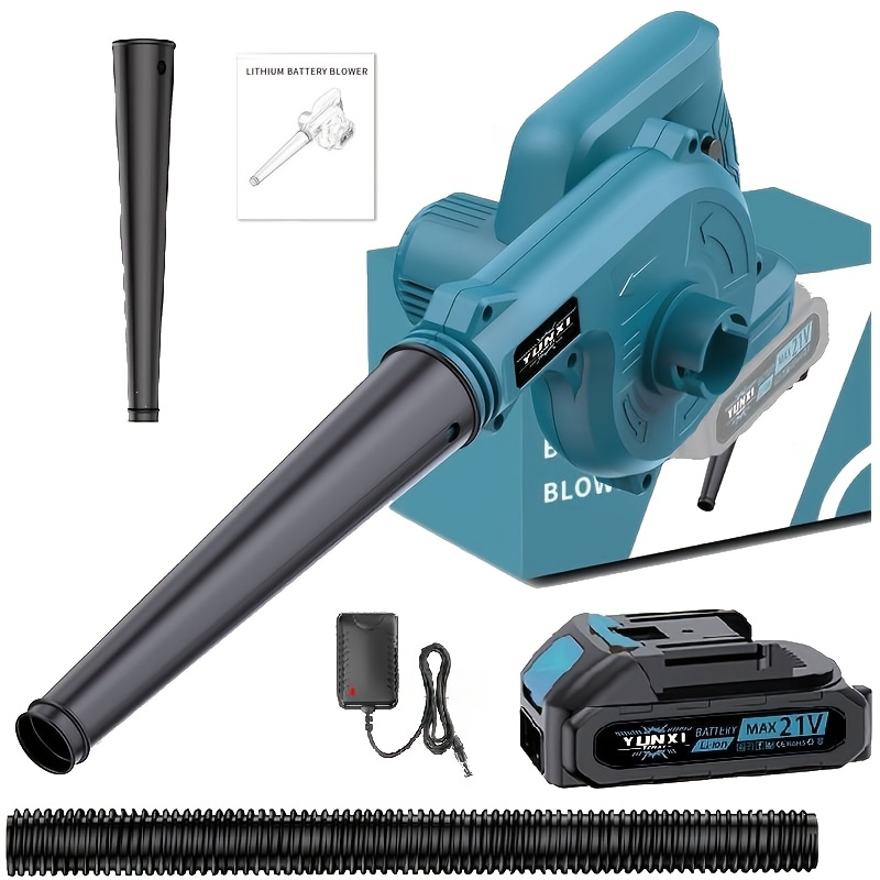 TEMU Souffleur de feuilles électrique fil, fil, portable, aspirateur efficace, sèche-cheveux portable à chargement, petit et léger de poussière de