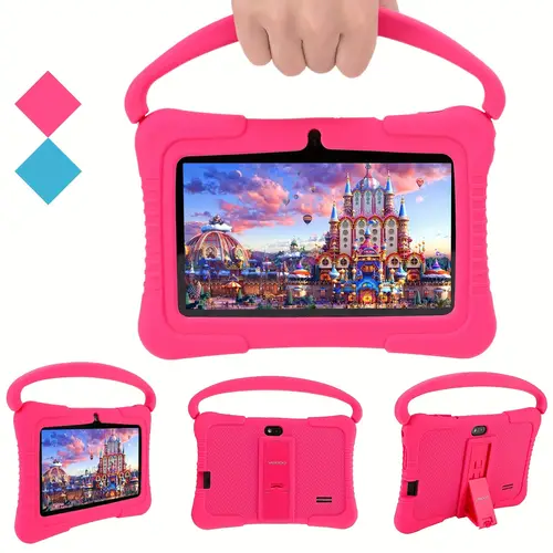 7 inch kids tablet 2gb 32gb rom screen wifi educational games app android tablet tablet with silicone