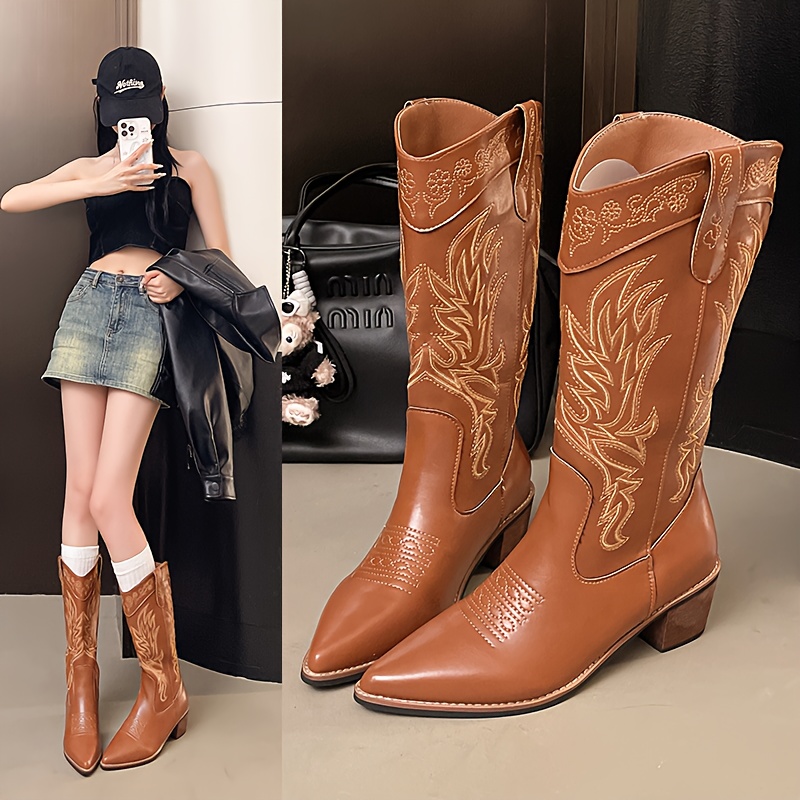 Western Boot Covers 2000's Red Cover Crocodile Python Boots Mens