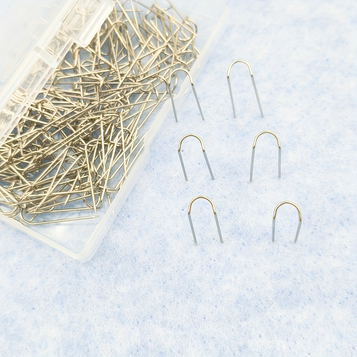 

150/300 Pack U-shaped Iron Pins For Floral Arrangements, Waterproof Floral Arranging Pins For Jewelry Decoration, Handcraft Diy, Sewing & Quilting Positioning - 2.3 Cm