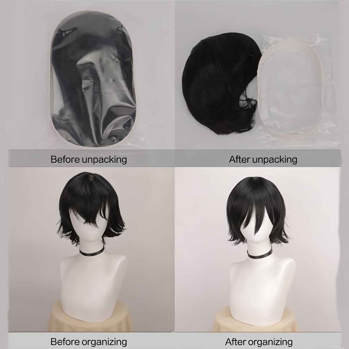 TEMU Men's Short Cosplay Wigs, Suitable For Halloween, Christmas, Costume Parties, Short Wigs For Men And Women For Anime Cosplay.
