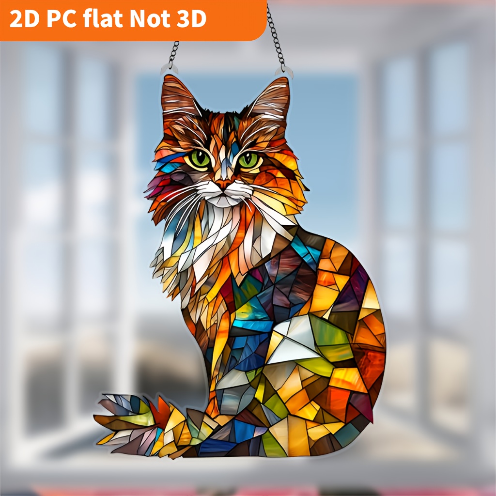 

1pc Cute Cat Sun , Party Decor, Ideal Gift For , Wall-mounted, Polycarbonate Material, Flat, Relatives, Best For Christmas