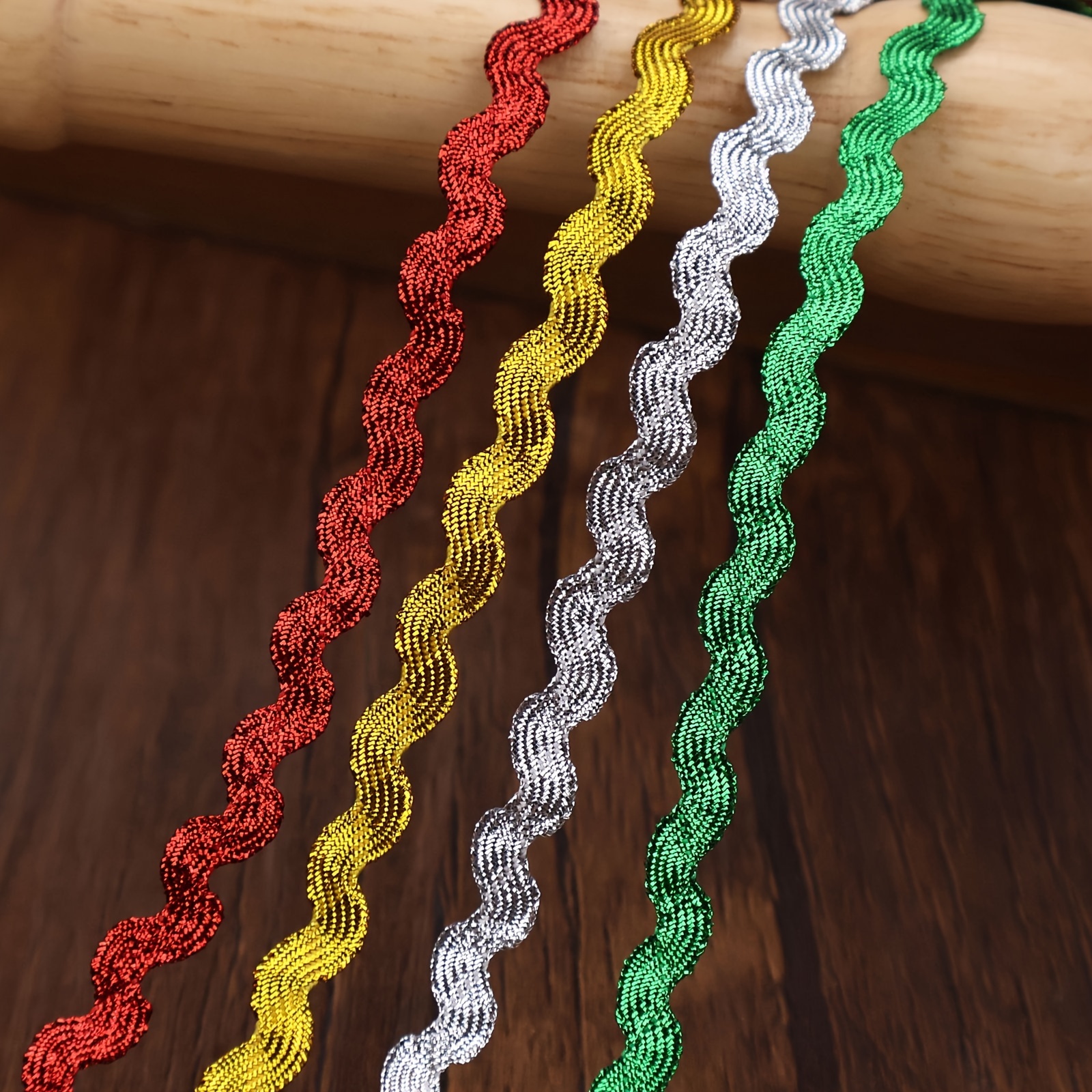 4yards Wave Bending Trim Rick Rack Lace Ribbon Lace Trim For Sewing Clothes Gift Wrapping Home Party Decoration Gift Wrapping