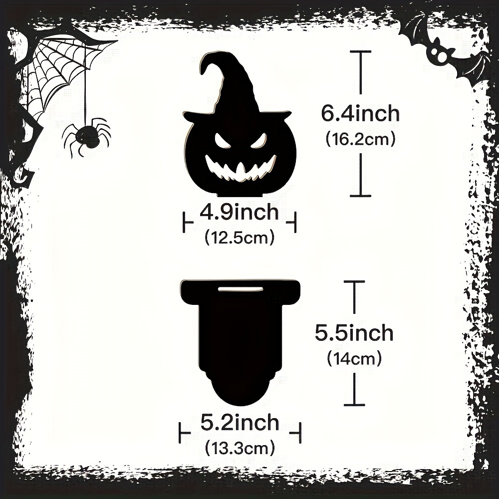TEMU Porta candela da t癡 per decorazioni di Halloween in legno artificiale, 1 pz, 2D piatto