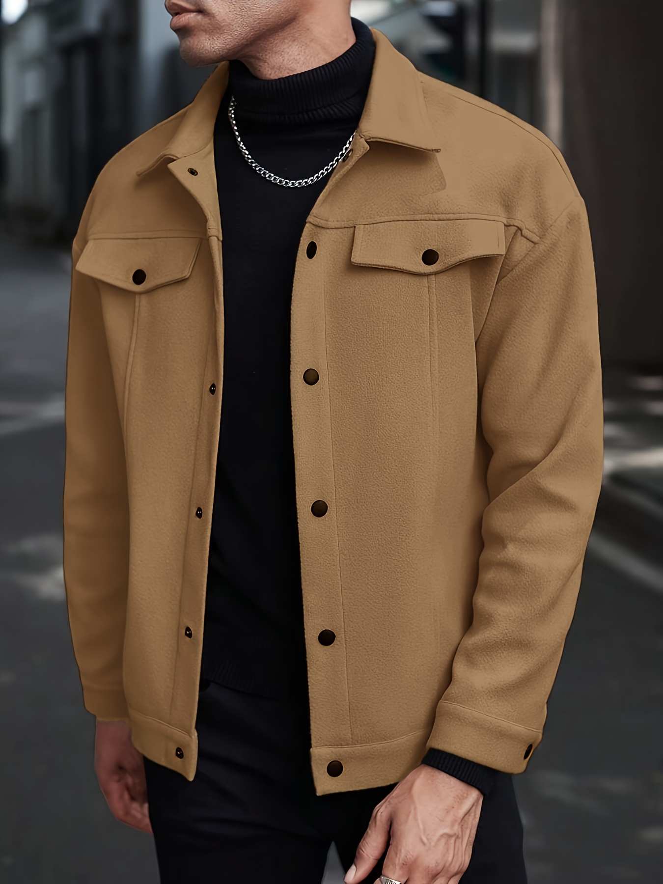 New Cross-Border Trendy Lapel Jacket, Men'S Loose And Versatile, Casual Short Coat, British Style Menswear