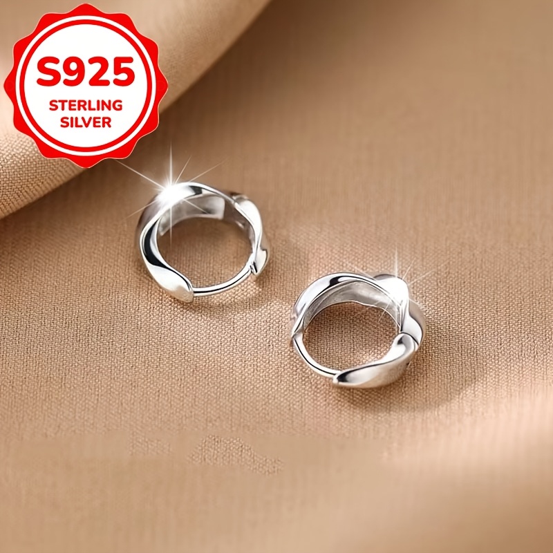 2pcs Women's S925 Pure Silver Mobius Stud Earrings — Unique Gift