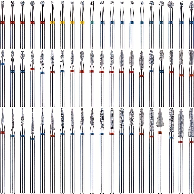 60pcs Nail Art Diamond Set - Diamond Manicure File Kit, Gel Nail Polish Remover And Polisher, Durable Pedicure And Manicure Tools For Buffing, Removing Nail Polish, And Exfoliating - For Use