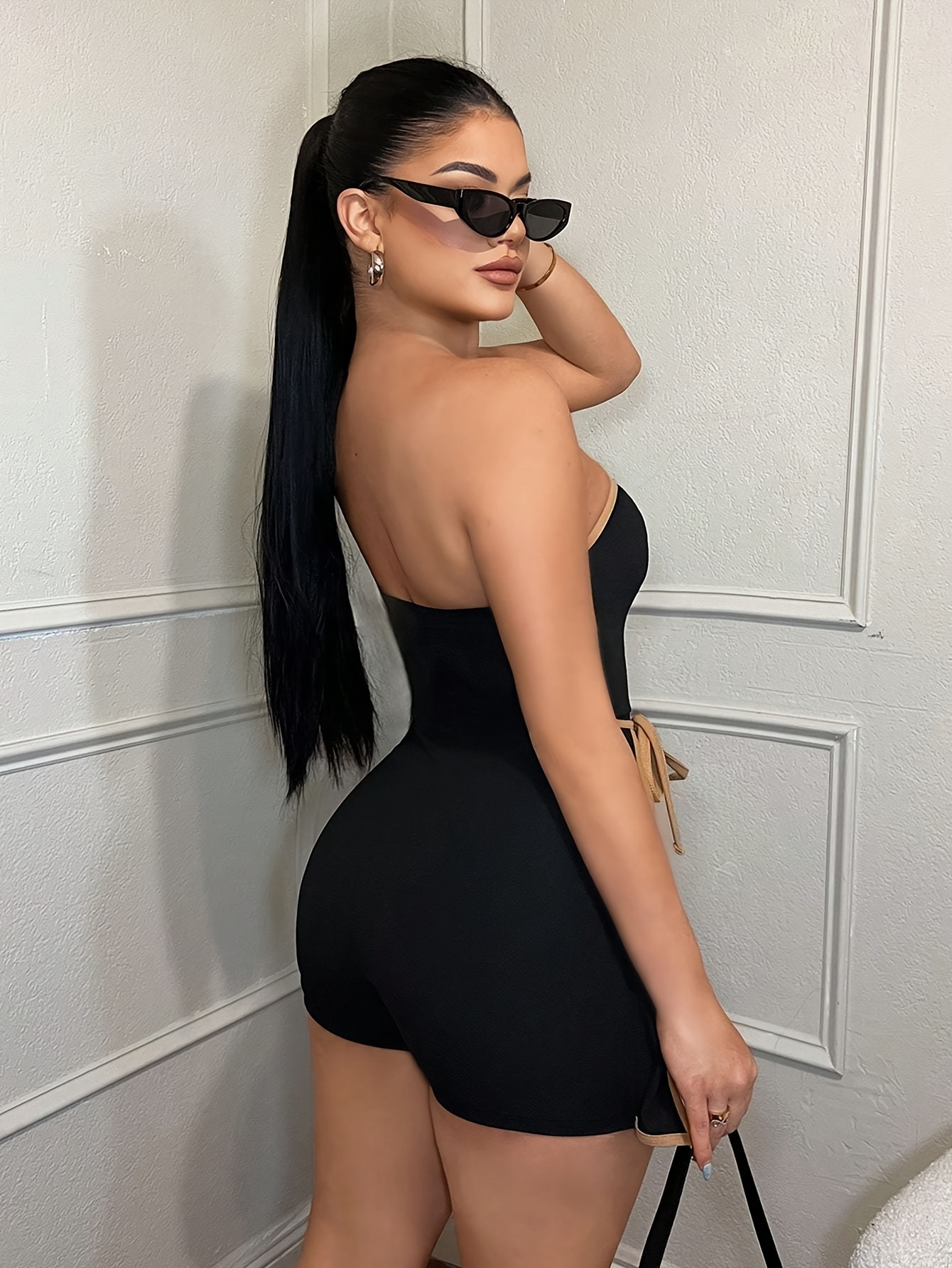 Vestido Mono de Verano Casual para Mujer con Detalles de Bloques de Color - Imagen 7