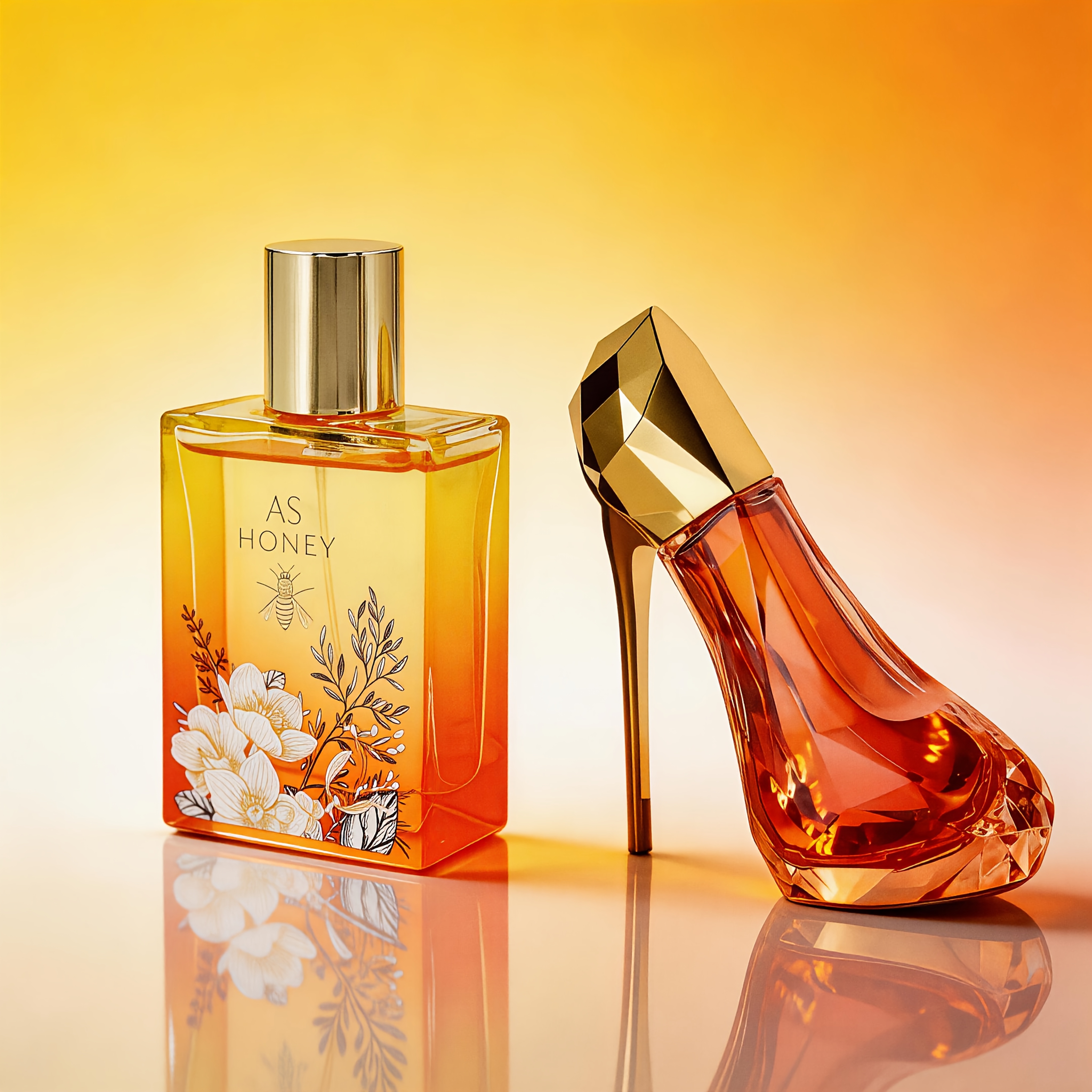 Image of 2pcs Honey Perfume Gift Set | 30ml Spicy Floral High Heel Perfume + 50ml Printed Honey Blackcurrant Peach Edp | Long-lasting, Ideal For Valentine's Day & Holiday Gifting