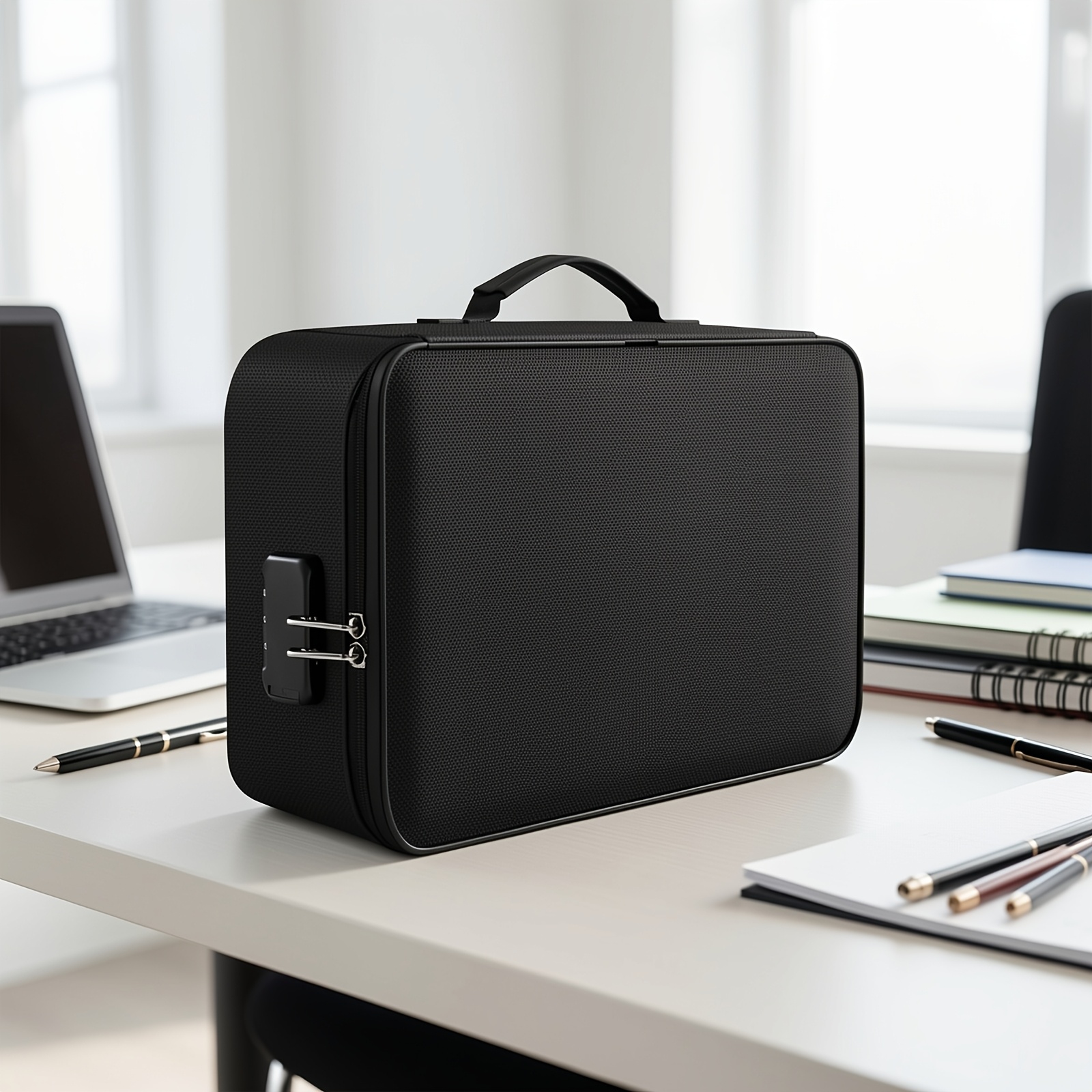 TEMU Document Organizer Box With Lock, Large Capacity File Storage Case For Passport, Cash, Cards, Important Documents, Home Organizer