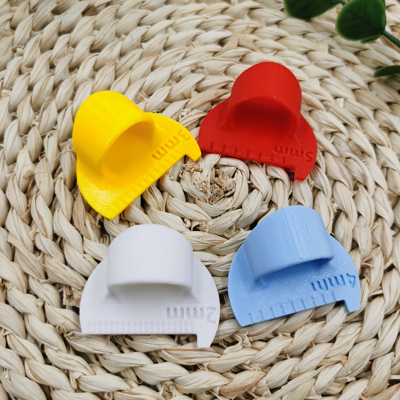 TEMU Juego de 4 plantillas de costura - Herramientas de enhebrado fácil de 2 mm, 3 mm, 4 mm, 5 mm, aptas para principiantes y mayores, guías de