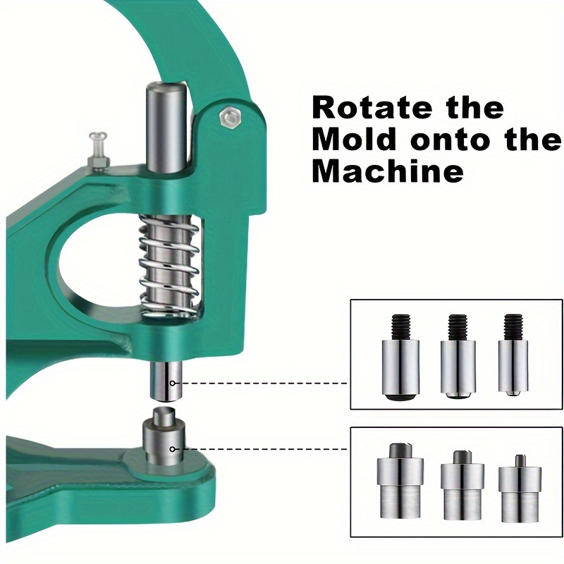 manual leather rivet punching press machine set 3 dies 1500 details 0
