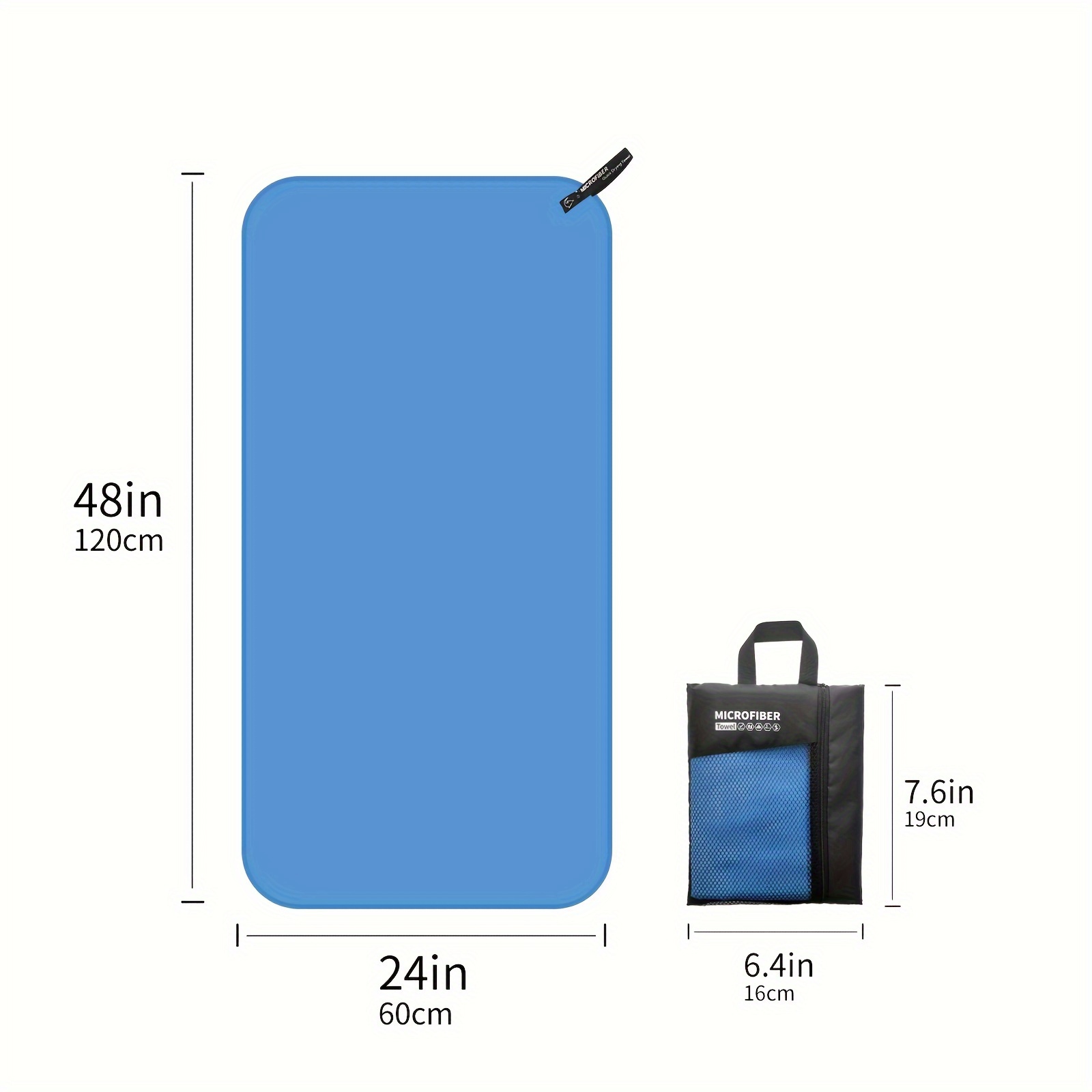Quick Dry Microfiber Towel for Beach and Swim, Lightweight
