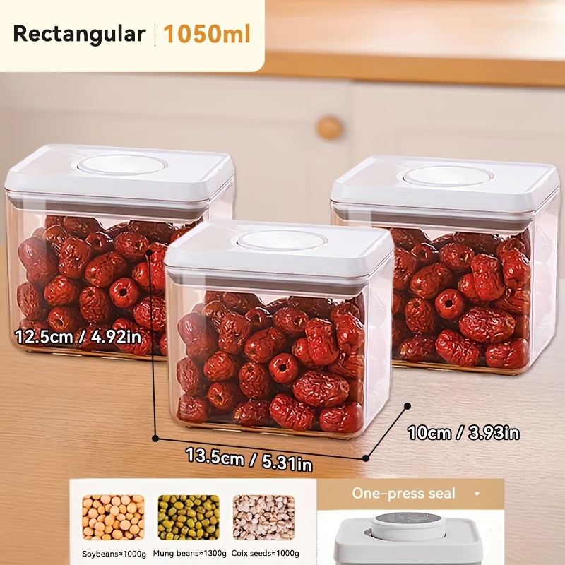 Image of Sealable Jars With Lids, Food Grade, For Organizing And Storing, Cereals, Flour And Sugar Sealable Jars, Sealed And Leak-proof To Keep