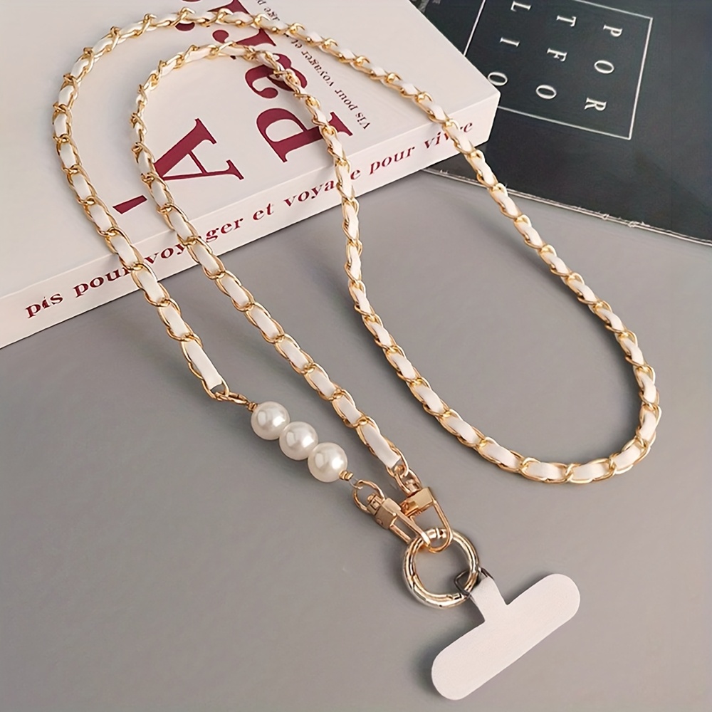 TEMU Universal Lanyard For Mobile Phones, Featuring A Long Strap For The Neck And Shoulder, Designed For Women, With Pickup Chain