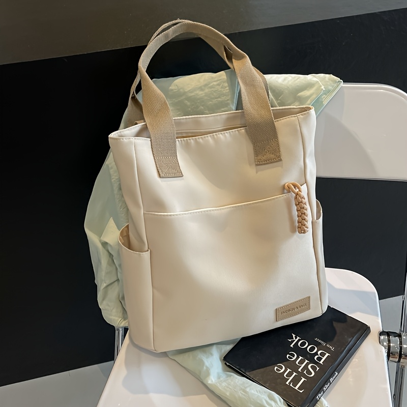 E-shop Damen Tote Bag mit großem Fassungsvermögen, für Pendeln Schule, einfache vielseitige Handtasche