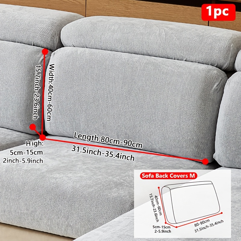 TEMU 1pc Solid Color Elastic Sofa Cover, Sofa Seat Cushion Cover, Full Wrap Sofa Seat Protector, & Wear Resistant, Reusable, Machine Washable, ,