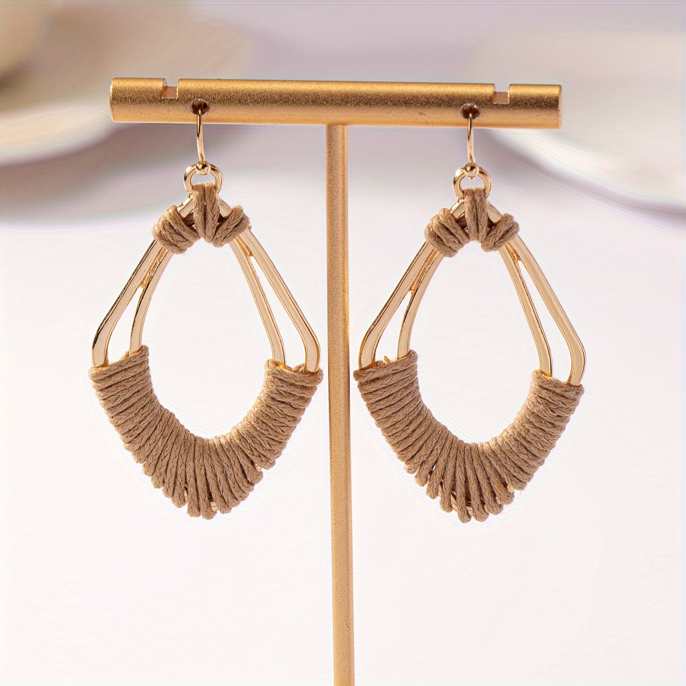 aretes tejidos Temu Uruguay