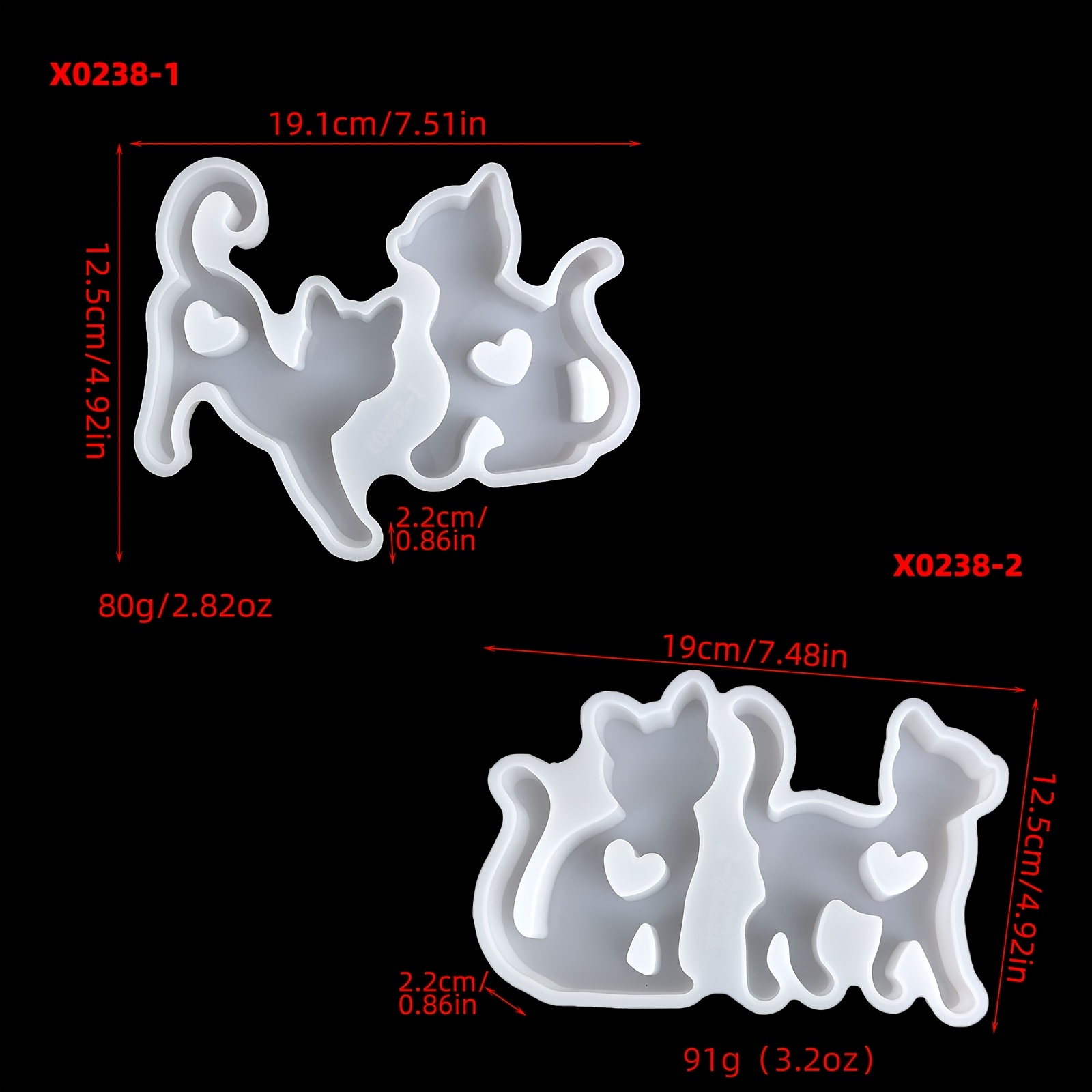 Resin Casting Molds, Decoration Set, Cat Resin Plaster Tabletop Decoration, Diy Silicone Mold.