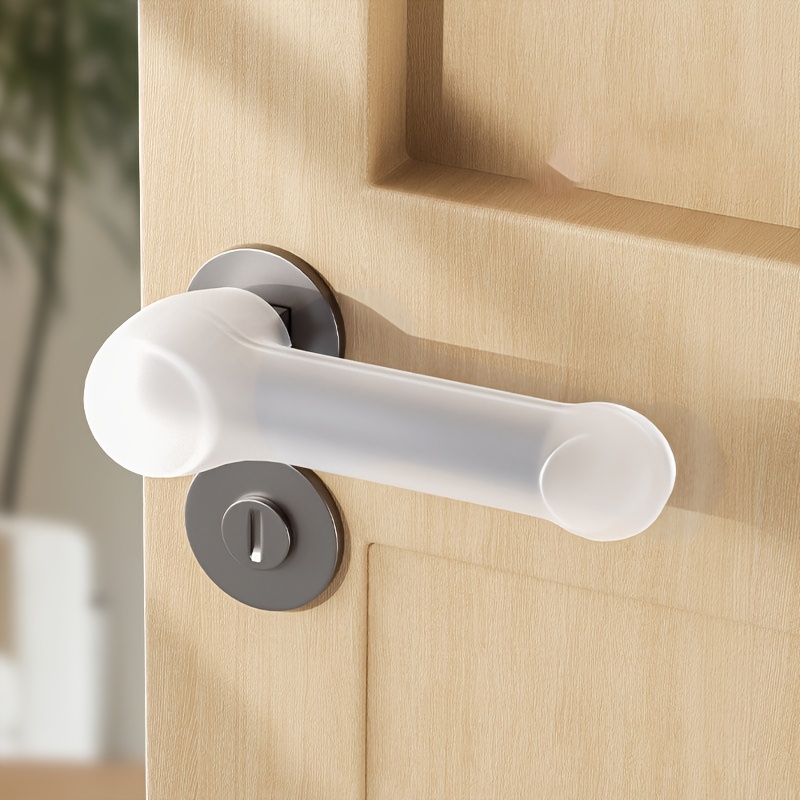 TEMU Cache de protection pour poignée de porte en silicone souple, anti-collision pour enfant, chambre à coucher, salle de bain, fenêtre, anti-choc,